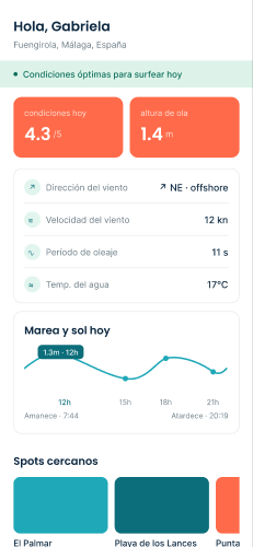 Pantalla de Home — Poniente